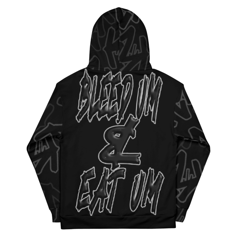 BLACK ULUA POLYESTER FLEECE HOODIE