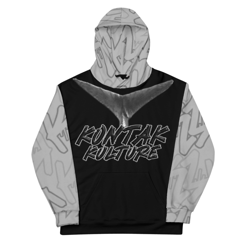 BLACK & SILVER DRI-FIT HOODIE